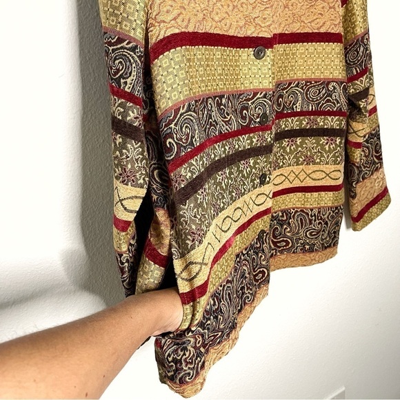 Alfred Dunner vintage tapestry multi pattern blazer jacket size 12 - Picture 10 of 12